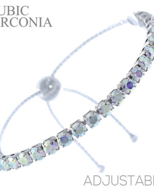 83094 - Cubic Zirconia Round Slider Bracelet