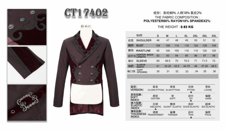 CT17402 - Fancy Victorian Coat - Image 8