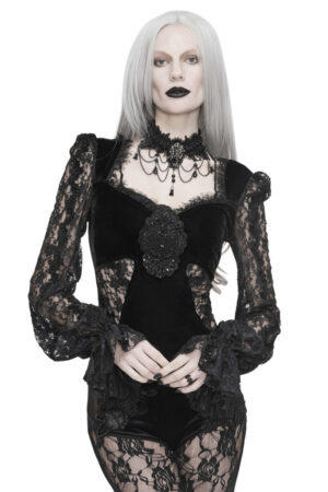 ETT23 - Gothic Black Lace Top