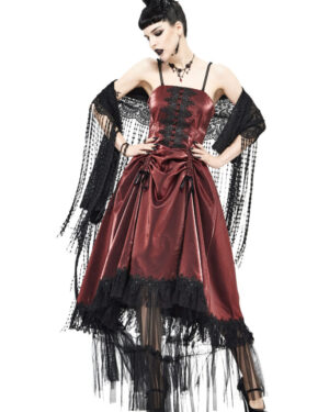 SKT11302 - Red Gothic Dress