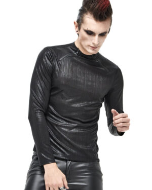 TT173 - Men's Black Futuristic Top - 4XL-5XL