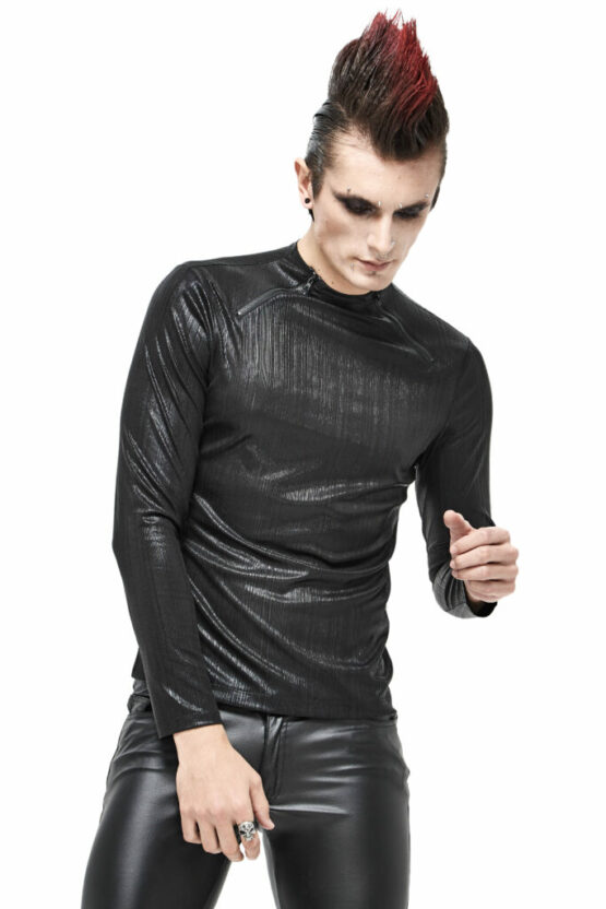 TT173 - Men's Black Futuristic Top - 4XL-5XL