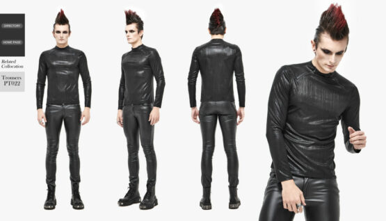 TT173 - Men's Black Futuristic Top - 4XL-5XL - Image 7