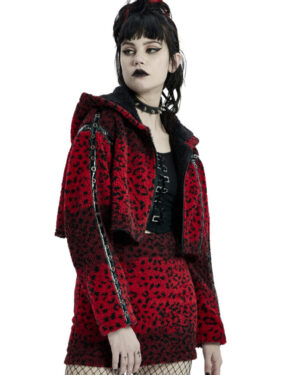 WY1315 - Red Leopard Print Jacket