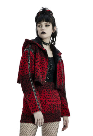 WY1315 - Red Leopard Print Jacket