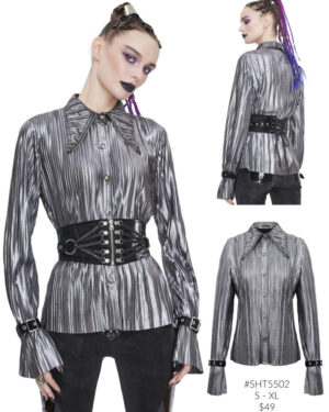 SHT5502 - gorgeous silver evening shirt