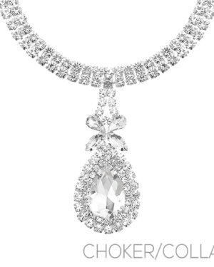 17274 - s rs Teardrop Center Choker - Silver