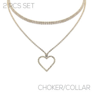 17797 - s rs Cross Choker/Collar  2 Necklace