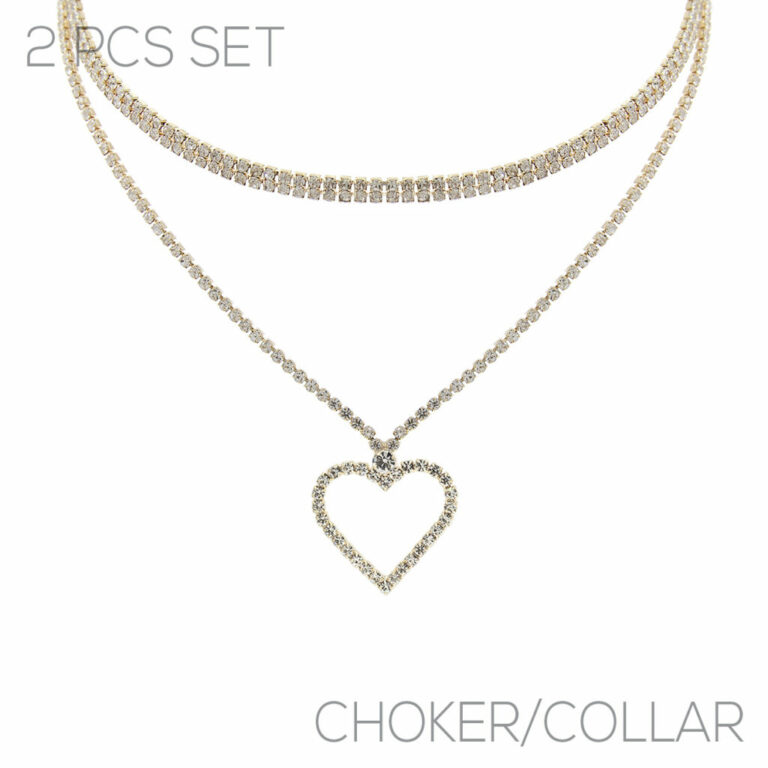 17797 - s rs Cross Choker/Collar  2 Necklace