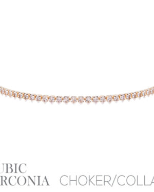 17856 - g CZ pointy choker collar