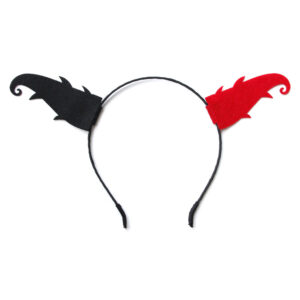 71254 - Two Tone Red And Black Elf Headband