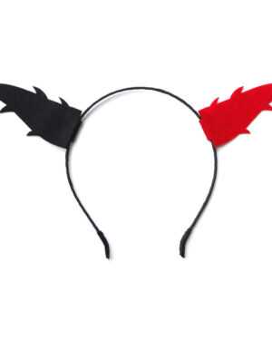 71254 - Two Tone Red And Black Elf Headband
