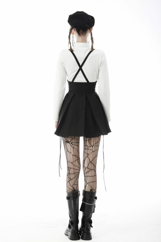 DW587 - Punk Rock Side Rope Pleated Strap Dress - Image 3