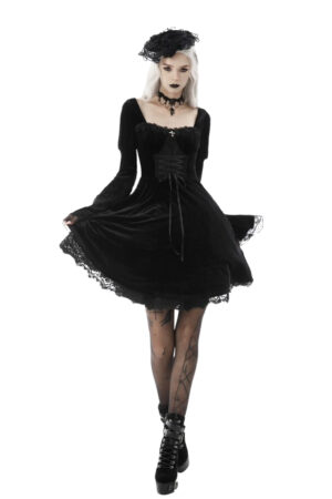 DW593 - Pagoda Sleeves Square Neck Corset Dress