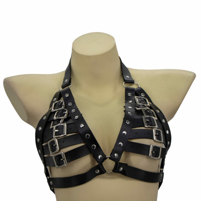 DZ22 - leatherette Bra top - Image 3