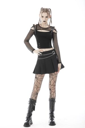 TW358 - Rebel Girl Sexy Net Hollow Out T-Shirt