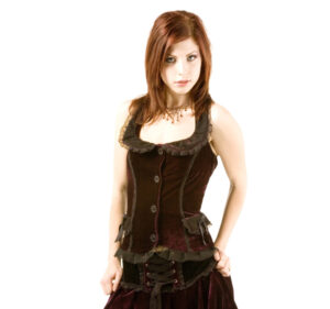 XC879 - Velvet Corset Top - Purple