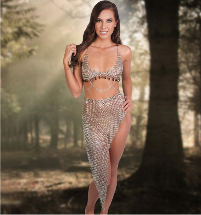 105195 - Chainmail Top with beads & Swags