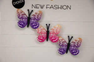 18360 - Set of 3 Butterfly Choker, Multi