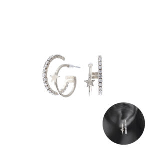 27216 - s star shape double hoop