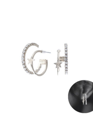 27216 - s star shape double hoop