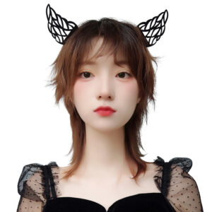 71251 - Black Cut Out Devil Headband