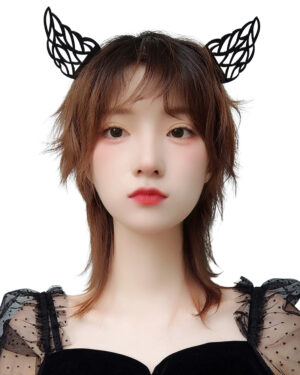 71251 - Black Cut Out Devil Headband