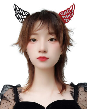 71252 - Two Tone Cut Out Devil Ears Headband