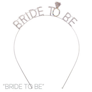 71526 - Rhinestone Bride to Be Headband - Silver