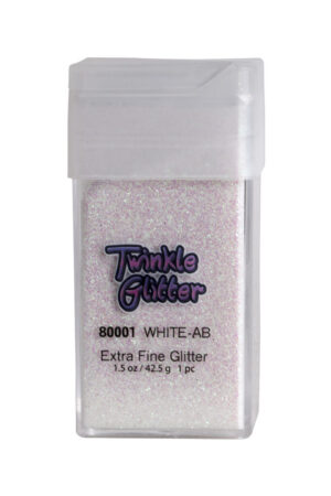 80001 - fine glitter - square bottle 1.5 oz - White/AB