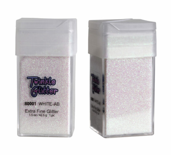 80001 - fine glitter - square bottle 1.5 oz - White/AB - Image 2