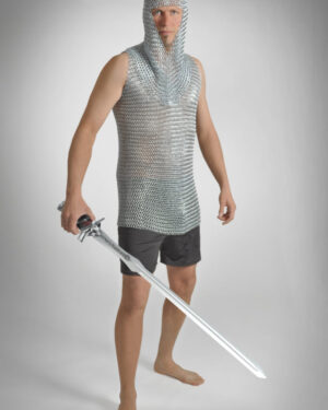 8381 - Chainmail Hood Galvanized Iron - Long