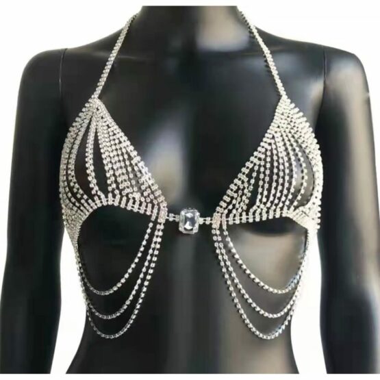 94011-Top - Rhinestone Fringe Top - Image 2