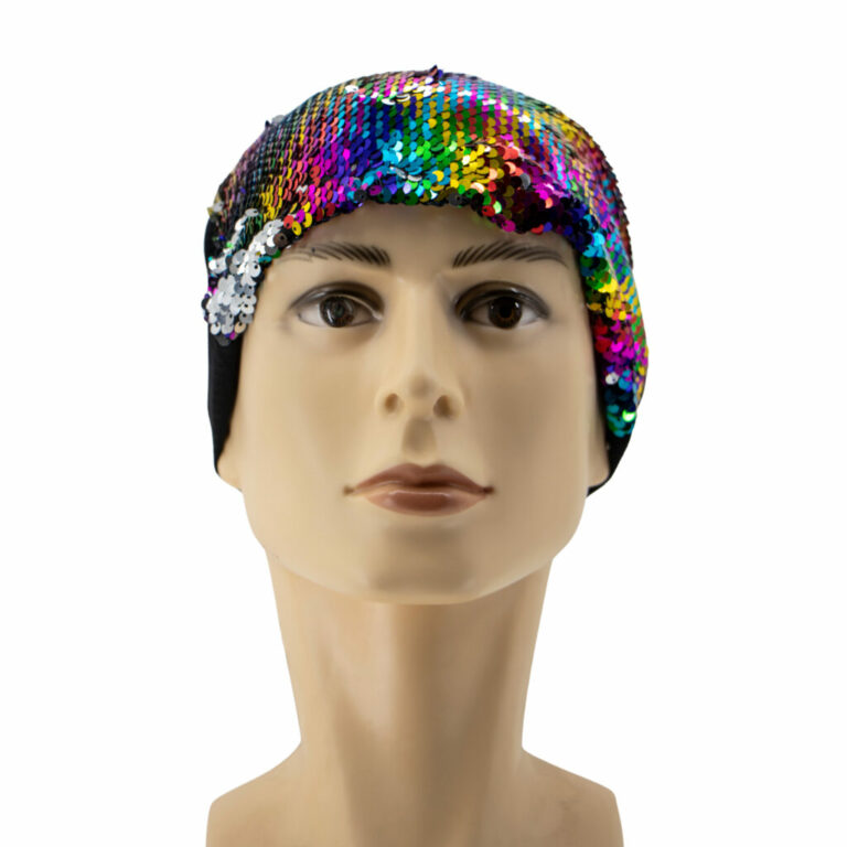 KM8134 - Beanie Reversible Sequin Cap- Rainbow - Image 2