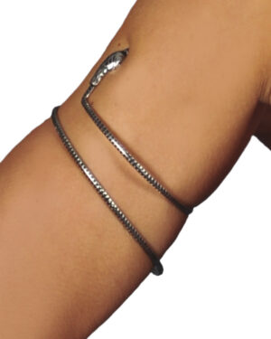 1237 - Spiral Snake Armband, Silver