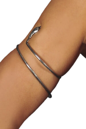 1237 - Spiral Snake Armband, Silver