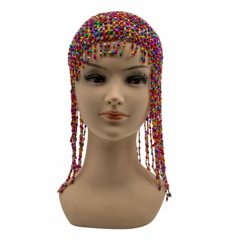 2161 - Meshed Beaded Cap - Stretchy - Image 28