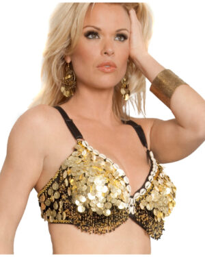 2968 - Bra Top with Gold Coins and Puka Shells