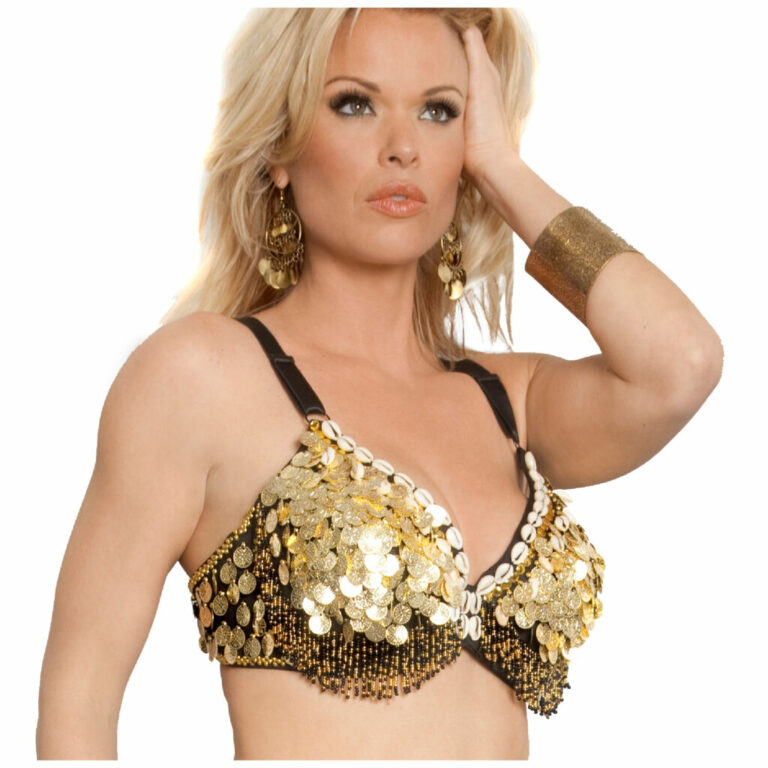 2968 - Bra Top with Gold Coins and Puka Shells
