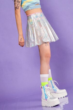 7351 - Sexy Transparent Holographic Skirt