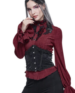 AS092 - Black Lace Up Corset