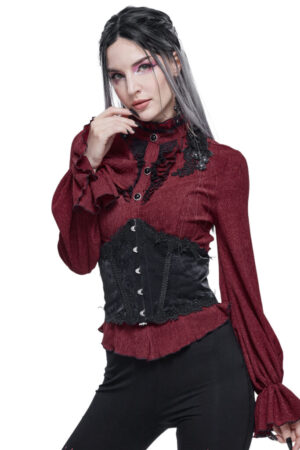 AS092 - Black Lace Up Corset