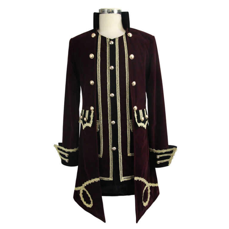 CT95 - Two-piece Red Pirate Set: Jacket and Vest - Image 24