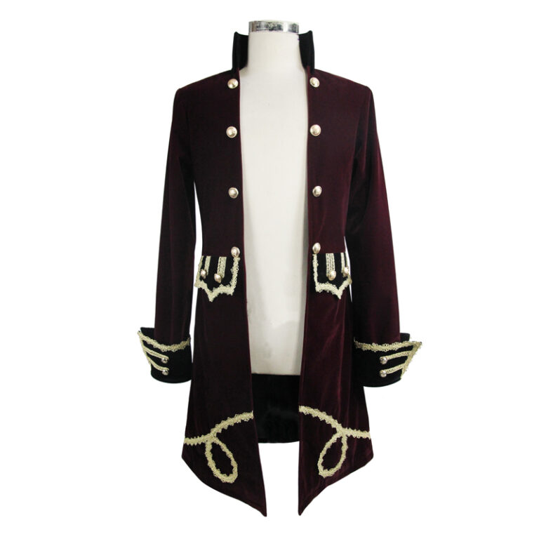 CT95 - Two-piece Red Pirate Set: Jacket and Vest - Image 21