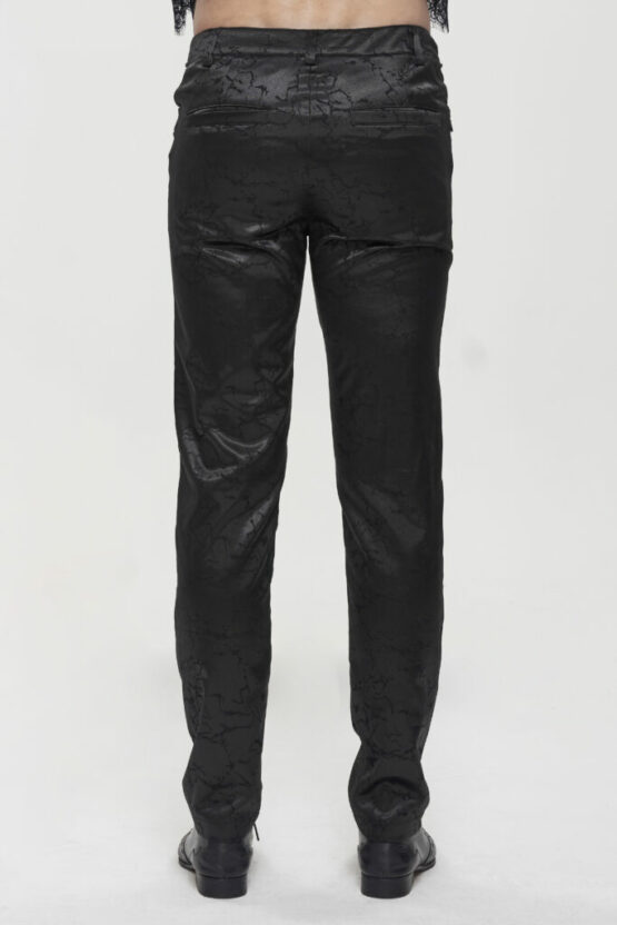 PT15901 - Gothic Laced up Zip up Black Pants - Image 3
