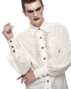 SHT08202 - White Frilled Pirate Shirt