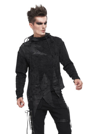 SR010 - Gothic Black Long Sleeve Top