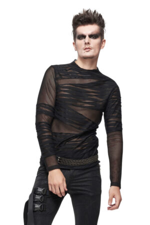 TT174 - Long Sleeve Sheer Gothic Top