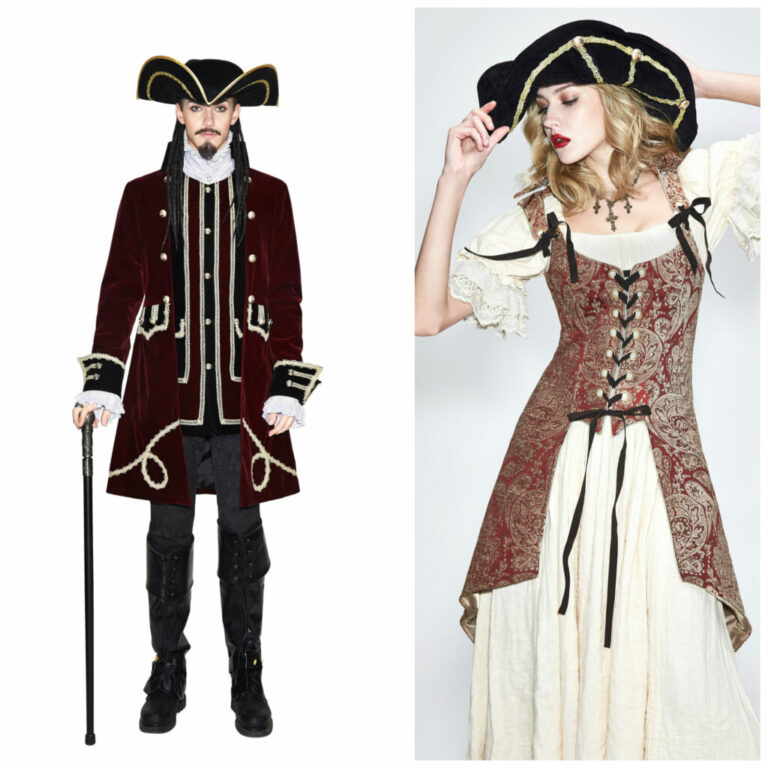 CT95 - Two-piece Red Pirate Set: Jacket and Vest - Image 27