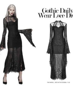 WQ382 - Gothic Witch Lace Dress